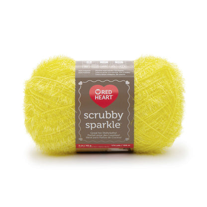 Red Heart Scrubby Sparkle Yarn - Discontinued Shades Lemon