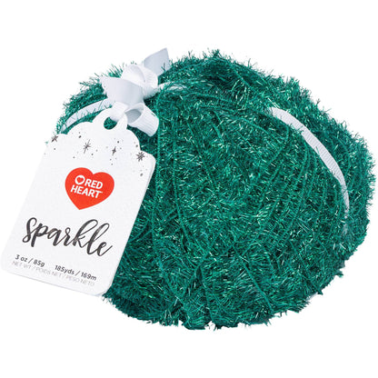 Red Heart Sparkle Yarn - Discontinued shades Holiday Green