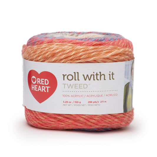 Red Heart Roll With It Tweed Yarn - Discontinued Shades