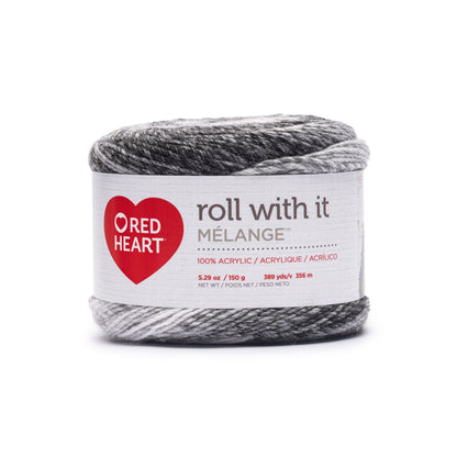 Red Heart Roll With It Melange Yarn Obsidian