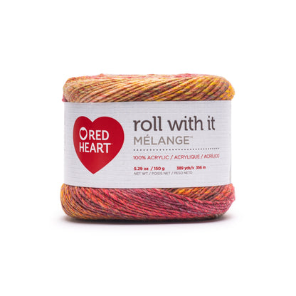 Red Heart Roll With It Melange Yarn Amertrine