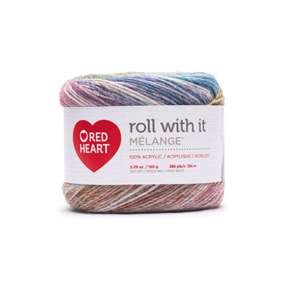 Red Heart Roll With It Melange Yarn Moonlight Topaz