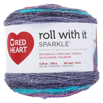 Red Heart Roll With It Sparkle Yarn Destiny