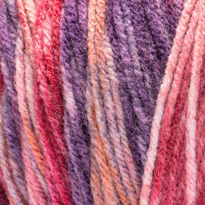 Red Heart Super Saver Bitty Stripes Yarn Very Berry
