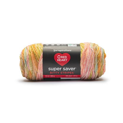 Red Heart Super Saver Bitty Stripes Yarn Citrus