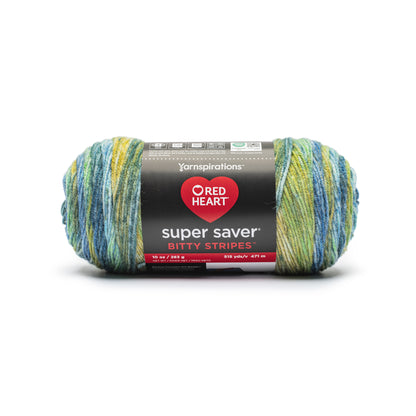 Red Heart Super Saver Bitty Stripes Yarn Lilypad