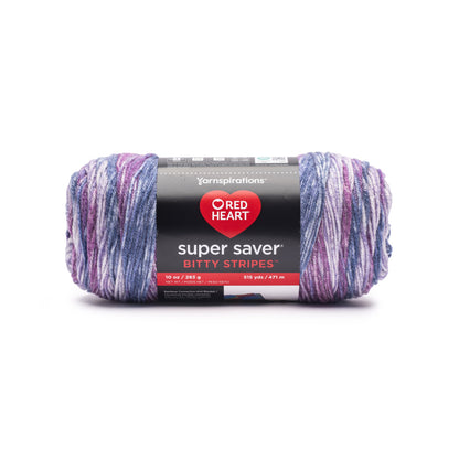 Red Heart Super Saver Bitty Stripes Yarn Indigo