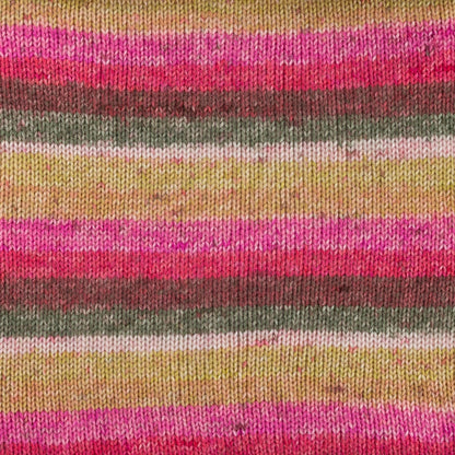 Red Heart Super Saver Bitty Stripes Yarn Strawberry Matcha