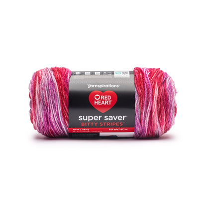 Red Heart Super Saver Bitty Stripes Yarn Rose Bouquet