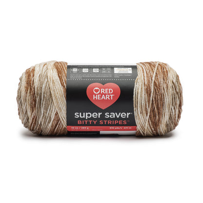 Red Heart Super Saver Bitty Stripes Yarn - Discontinued shades Rattan