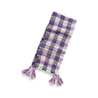 Bernat Gingham Weaving Scarf Purple Tartan