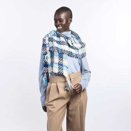 Bernat Quickweave Scarf Weaving Kit (140g/4.9oz) Blue Tartan