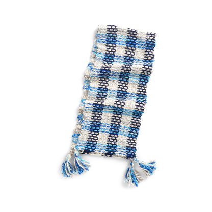 Bernat Gingham Weaving Scarf Blue Tartan