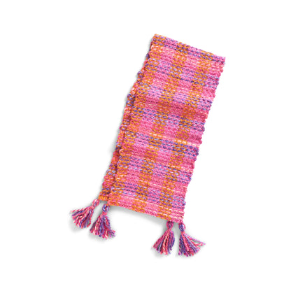 Bernat Gingham Weaving Scarf Citrus Twist