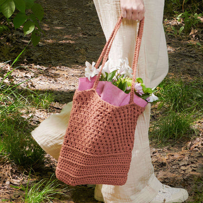 Patons Ridged Crochet Tote Bag Crochet Bag made in Patons Linen Yarn