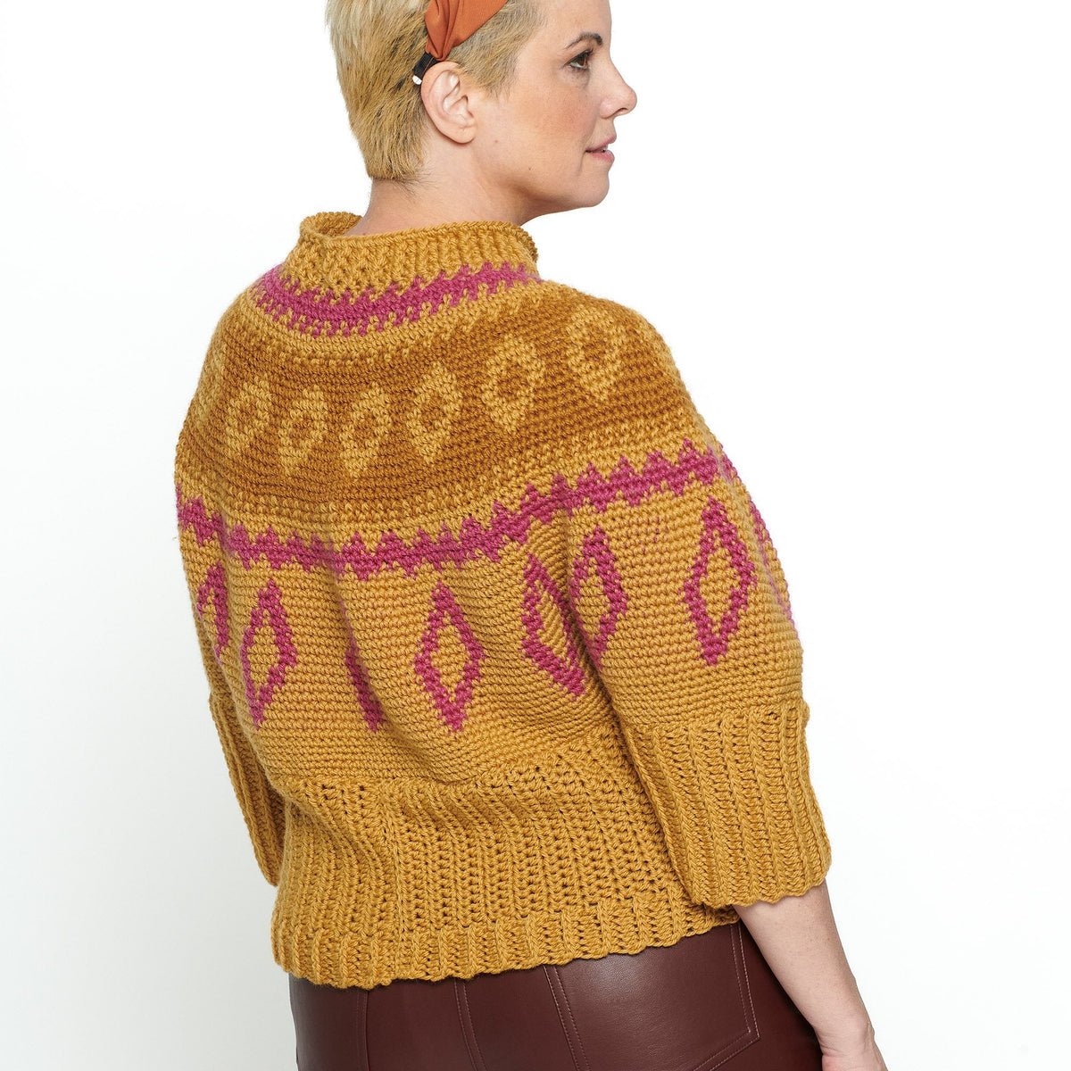 Crochet Swoncho made in Patons Classic Wool Yarn