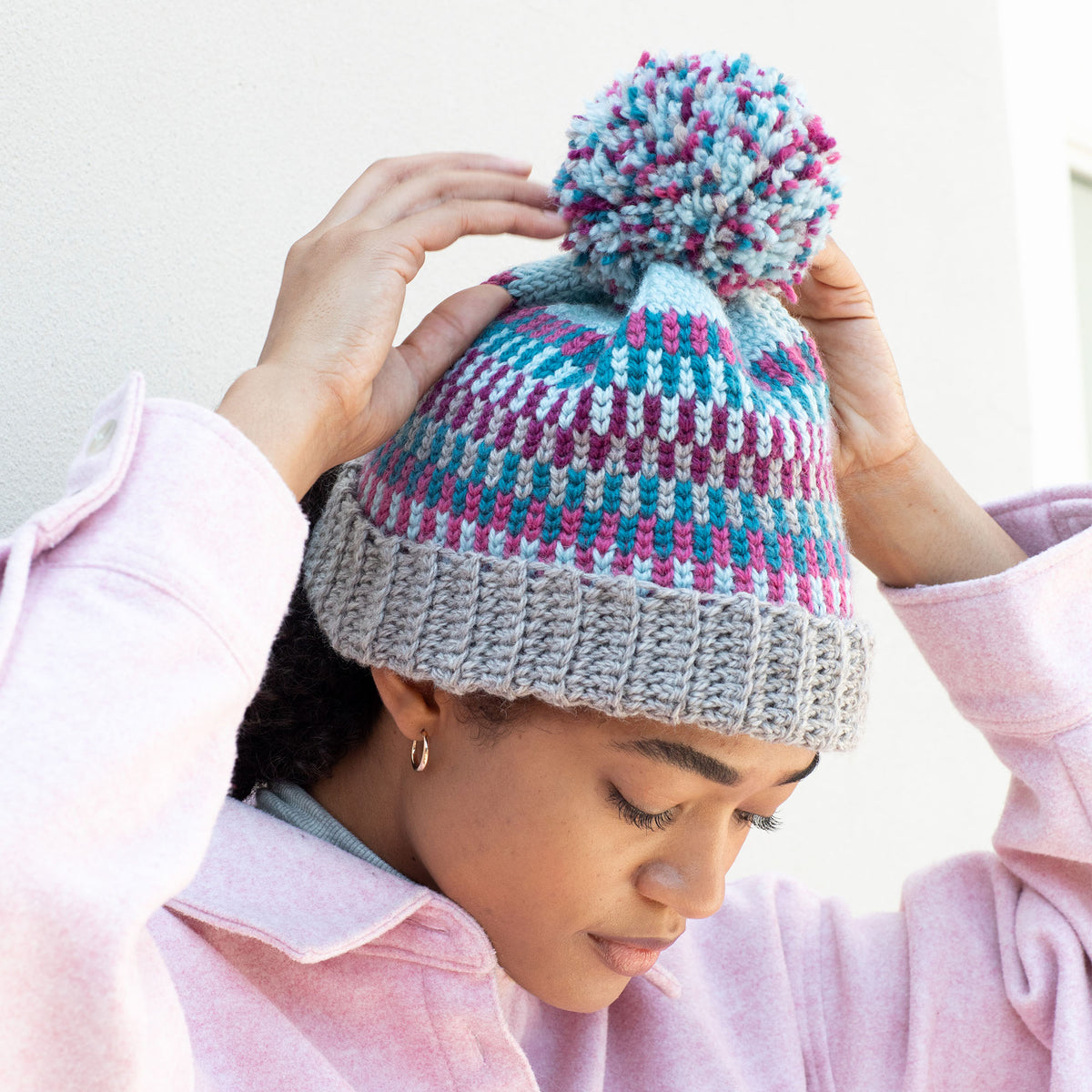 Crochet Hat made in Patons Classic Wool Worsted Yarn