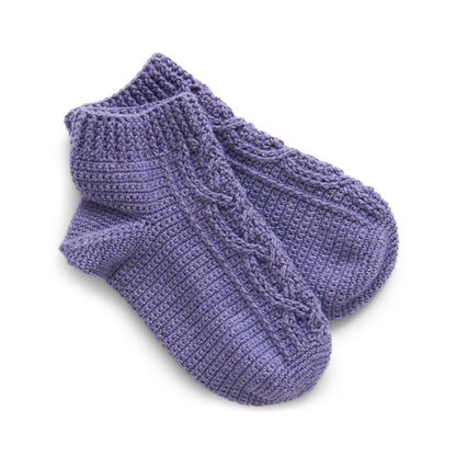 Patons Toe-Up Cabled Crochet Socks Crochet Socks made in Patons Kroy Socks Yarn 