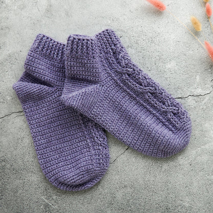 Patons Toe-Up Cabled Crochet Socks Crochet Socks made in Patons Kroy Socks Yarn