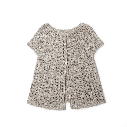 Patons Crochet Cap Sleeve Cardigan Clay