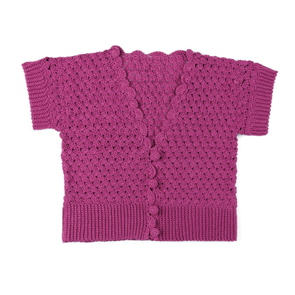 Patons Grace Scallop-Edged Crochet Cardigan Orchid