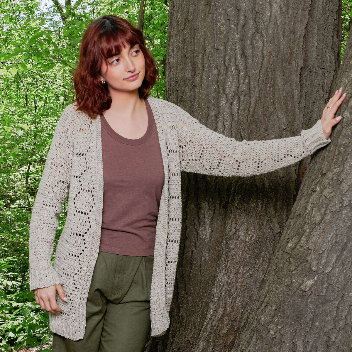 Crochet Cardigan made in Patons Linen Yarn