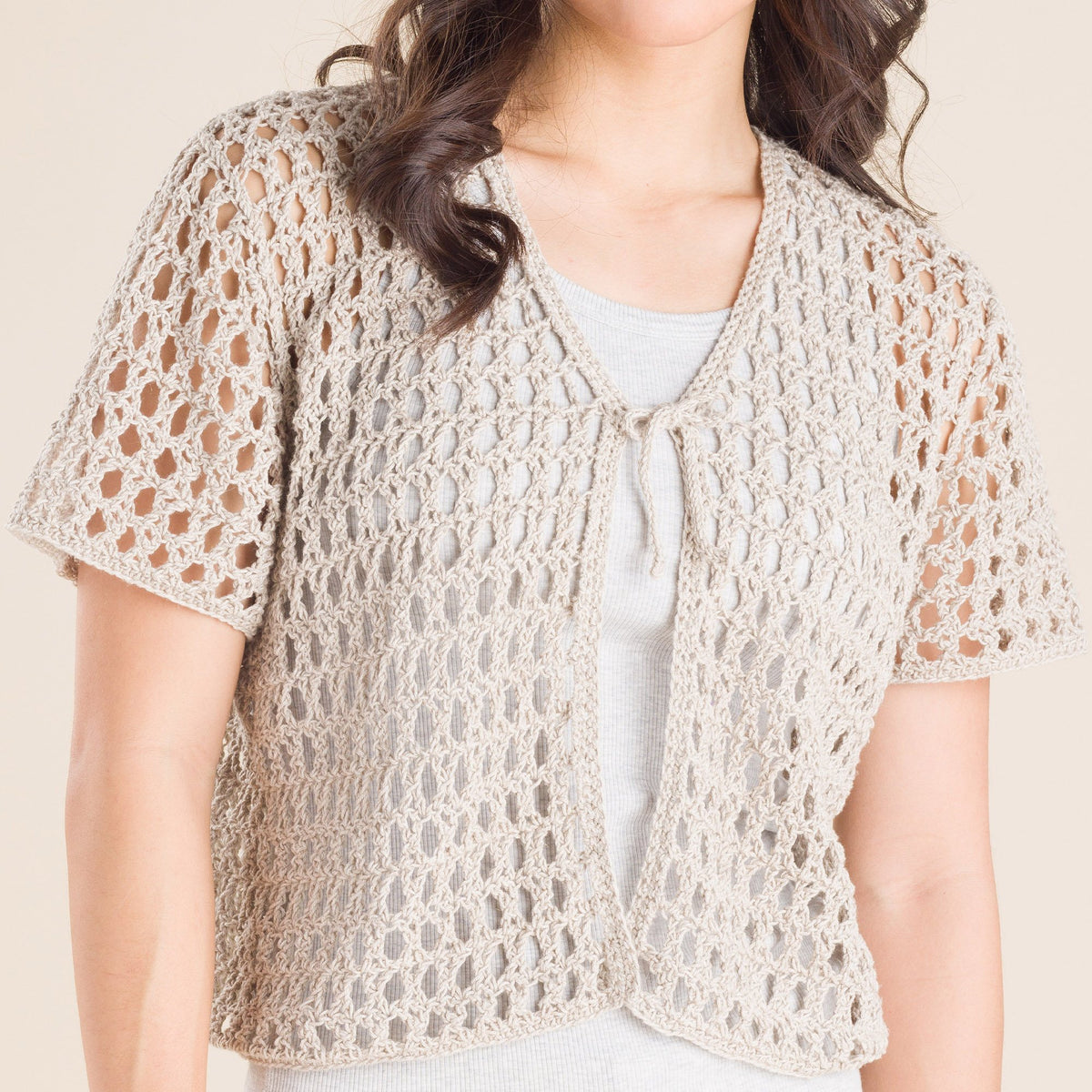 Crochet Cardigan made in Patons Linen Yarn