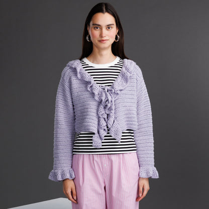 Patons For the Frill of It Crochet Cardigan Patons For the Frill of It Crochet Cardigan