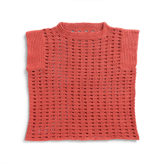 Patons Linen On the Grid Crochet Top