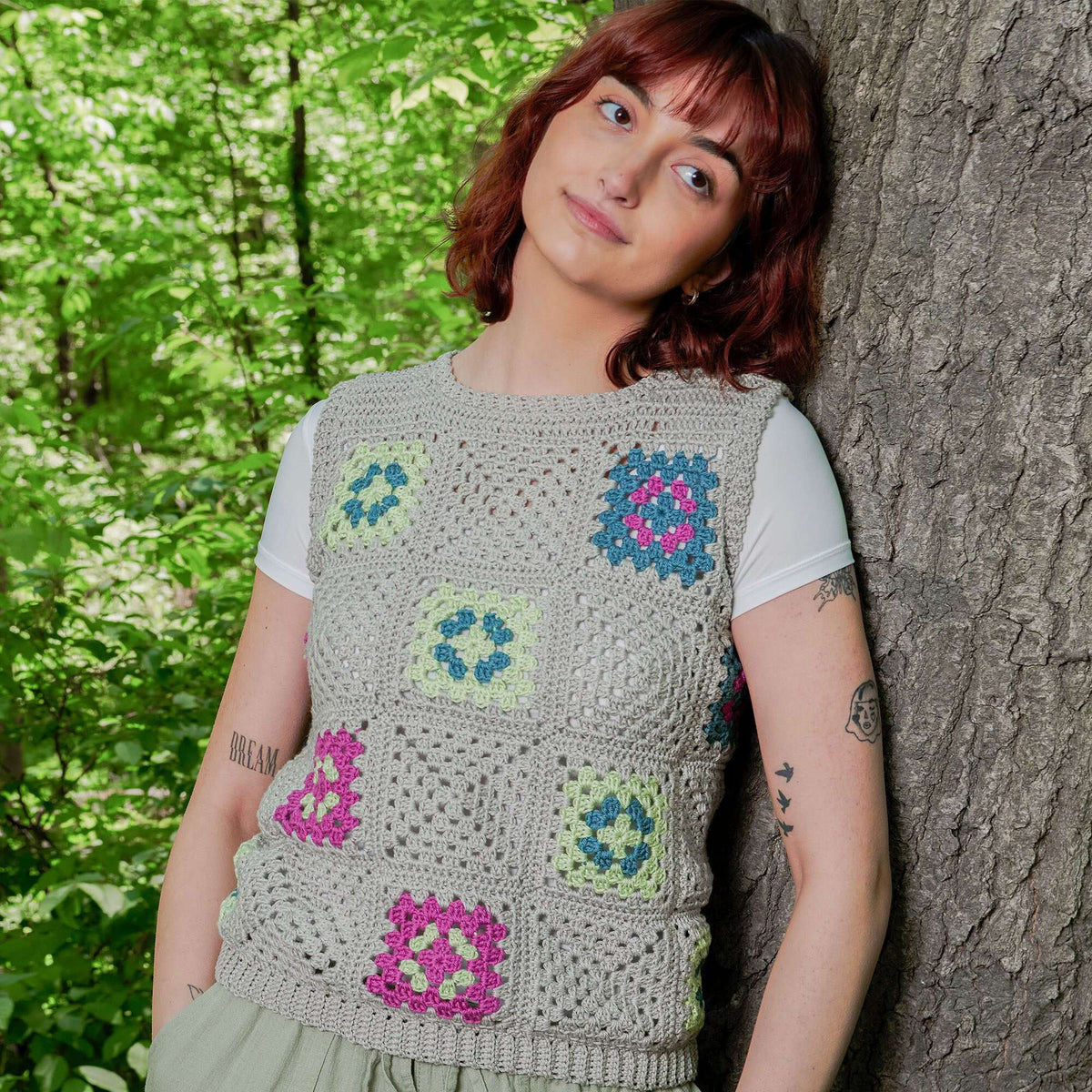 Crochet Vest made in Patons Grace Yarn