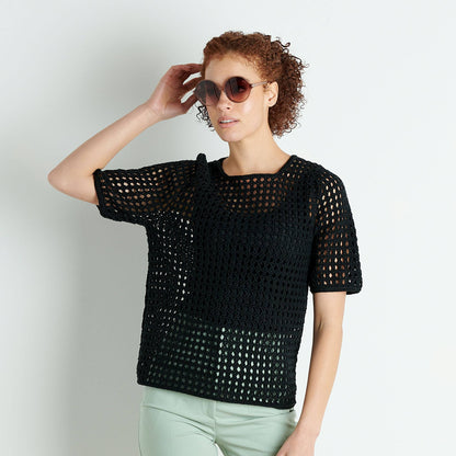 Patons Mesh Stitch Crochet Top Night