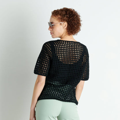 Patons Mesh Stitch Crochet Top Night