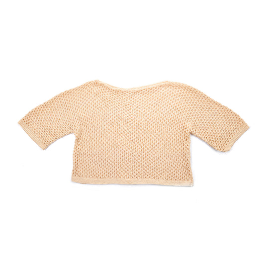 Cat'S Eyes Knit Top made using Patons yarn on a white background