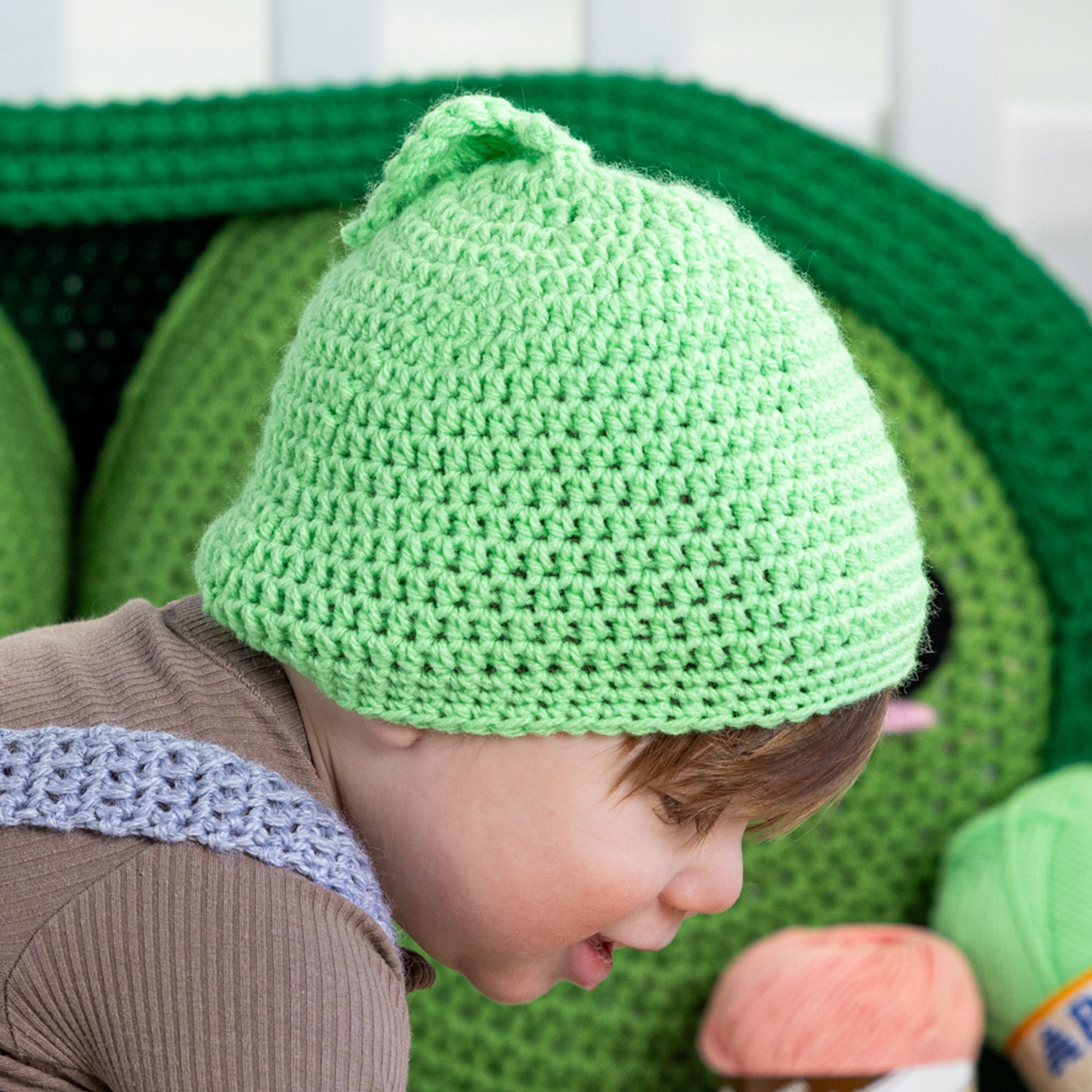 Free Easy Patons Baby Sprout Crochet Hat Pattern | Yarnspirations
