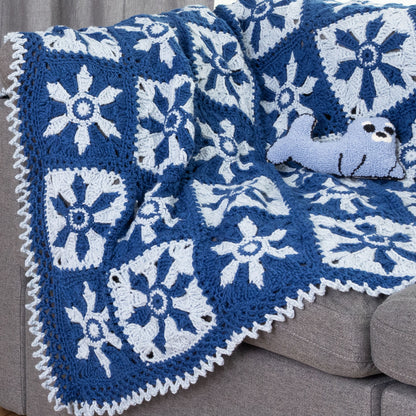 Patons Flying Snowflakes Crochet Throw Patons Flying Snowflakes Crochet Throw