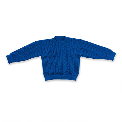 Patons Cerulean Cabled Crochet Sweater Patons Cerulean Cabled Crochet Sweater
