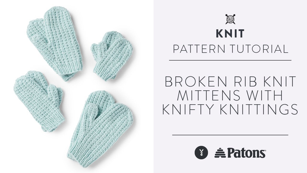 Patons Broken Rib Knit Mittens
