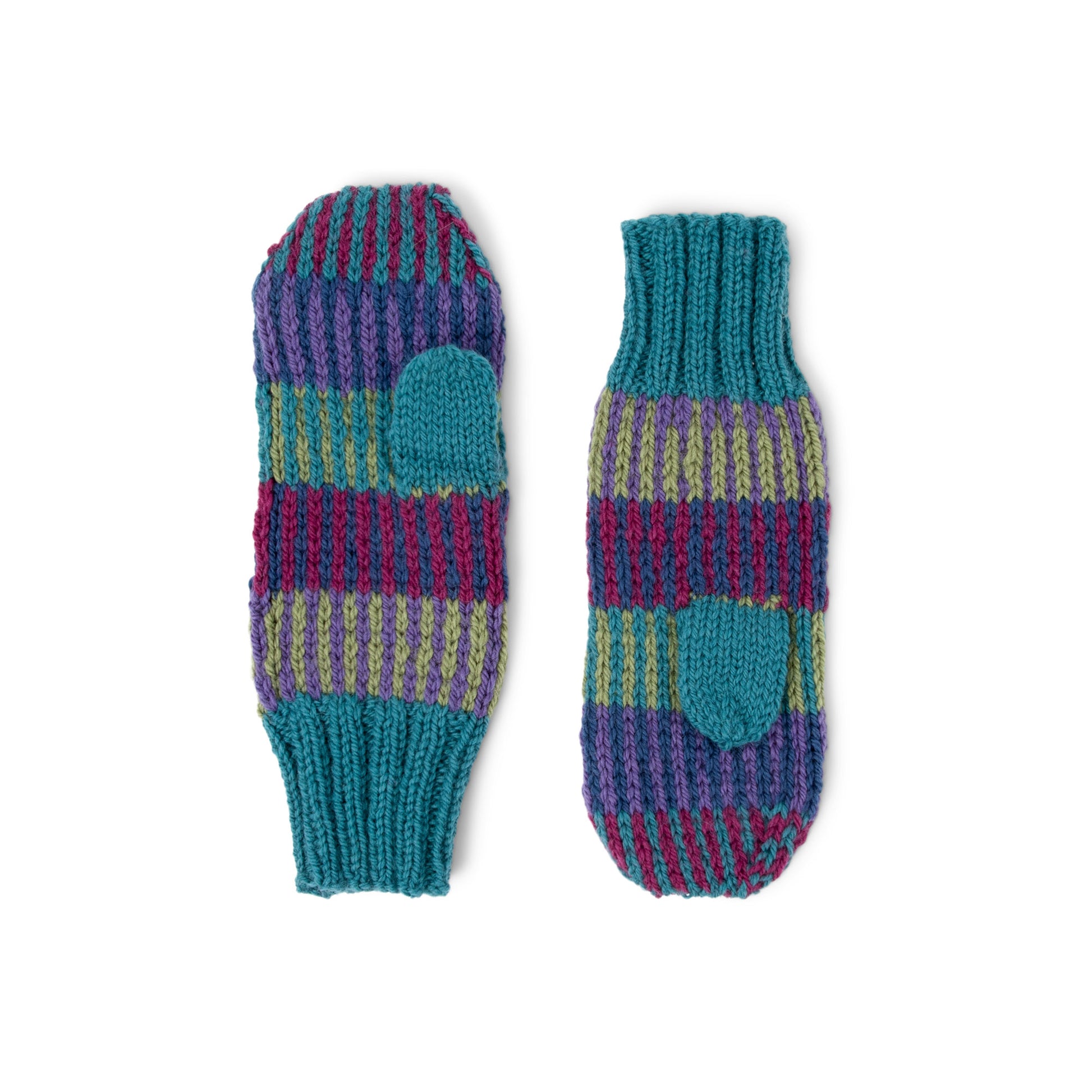 Free Patons Color Dash Knit Mittens Pattern