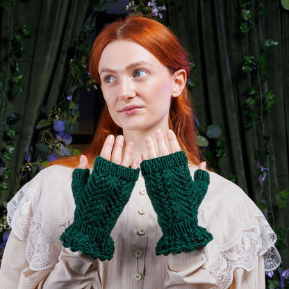 Patons Knit Ruffle Lace Glovettes Patons Knit Ruffle Lace Glovettes