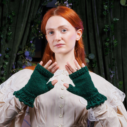 Patons Knit Ruffle Lace Glovettes Patons Knit Ruffle Lace Glovettes