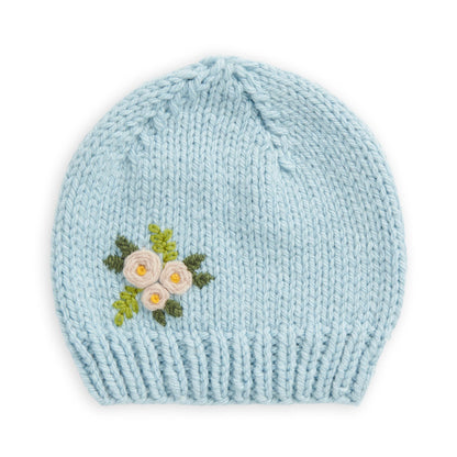 Patons Lovely Floral Knit Hat Patons Lovely Floral Knit Hat