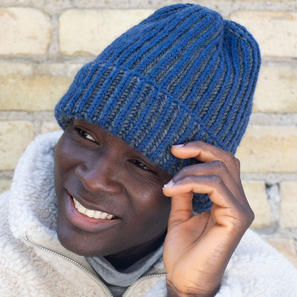 Knit Beanie made in Patons Classic Wool Worsted Yarn