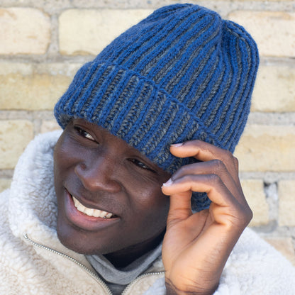 Patons Bassett Brioche Knit Beanie Knit Beanie made in Patons Classic Wool Worsted Yarn