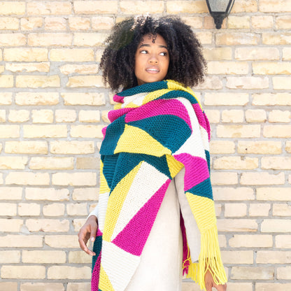 Patons Prism Paradise Knit Blanket Scarf Patons Prism Paradise Knit Blanket Scarf