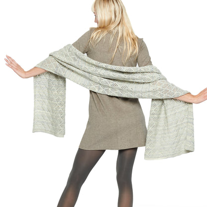 Patons Diamond Lattice Lace Knit Wrap Knit Wrap made in Patons Kroy Socks FX Yarn