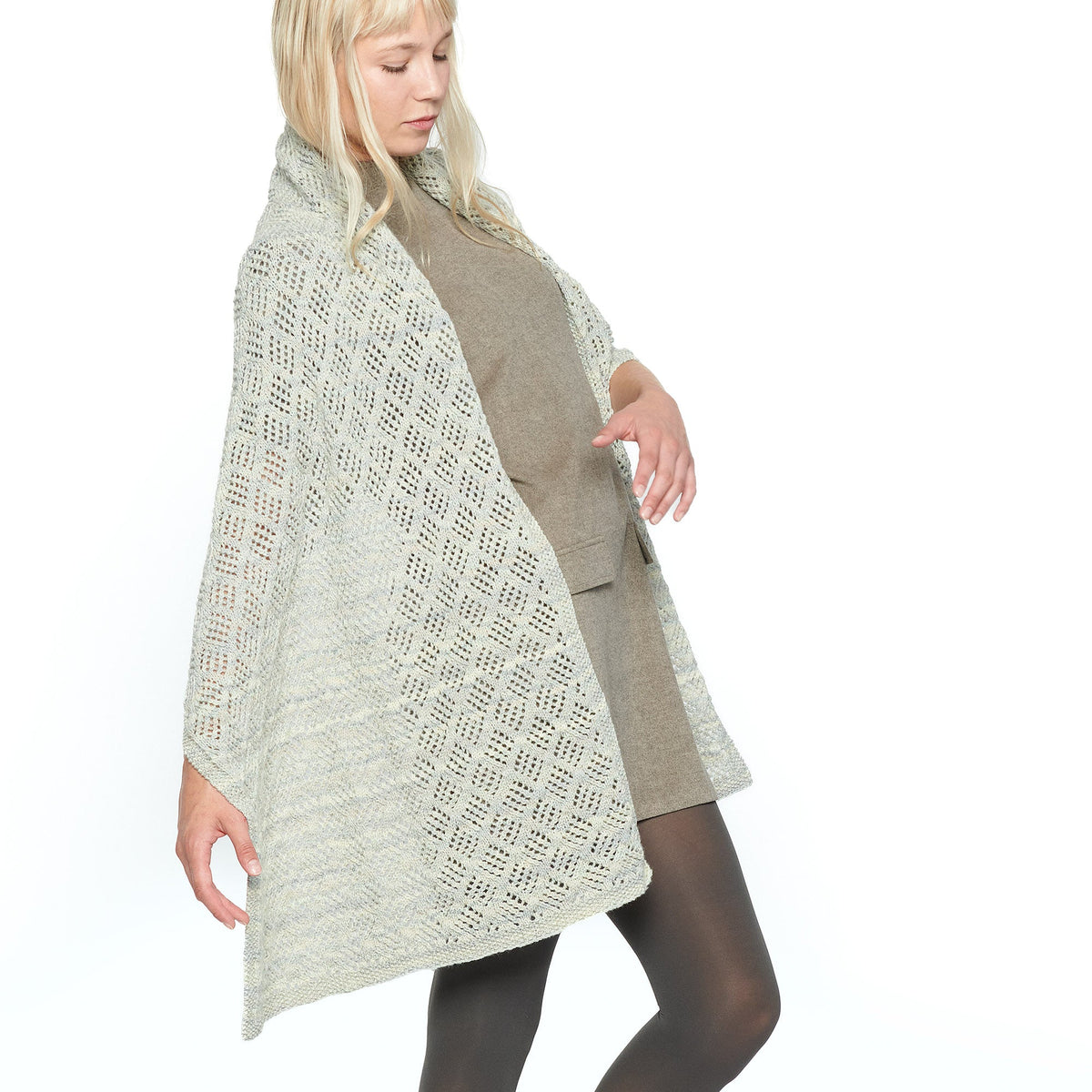 Knit Wrap made in Patons Kroy Socks FX Yarn