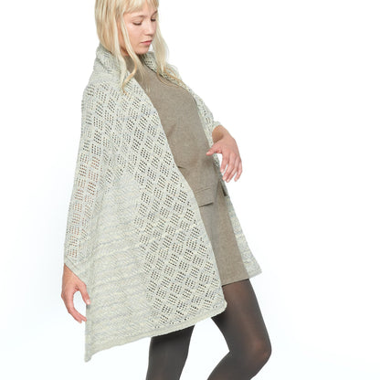 Patons Diamond Lattice Lace Knit Wrap Knit Wrap made in Patons Kroy Socks FX Yarn