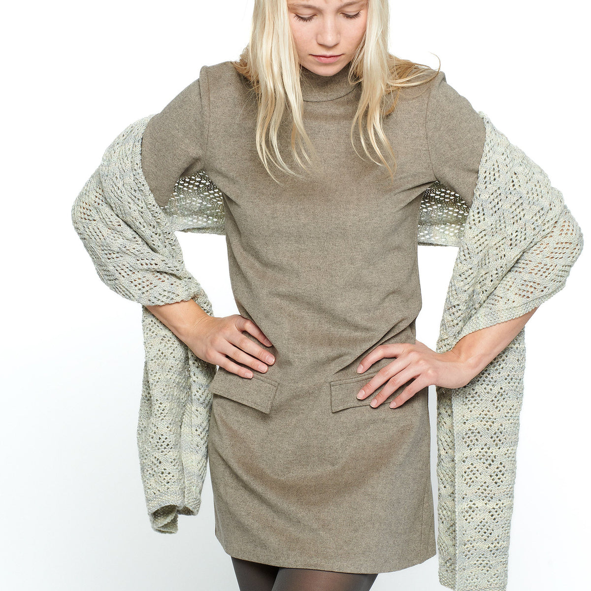 Knit Wrap made in Patons Kroy Socks FX Yarn