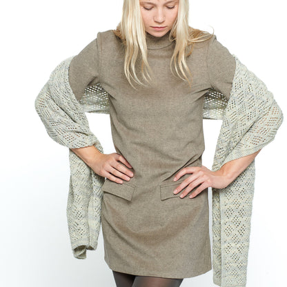 Patons Diamond Lattice Lace Knit Wrap Knit Wrap made in Patons Kroy Socks FX Yarn