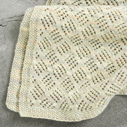Patons Diamond Lattice Lace Knit Wrap Knit Wrap made in Patons Kroy Socks FX Yarn